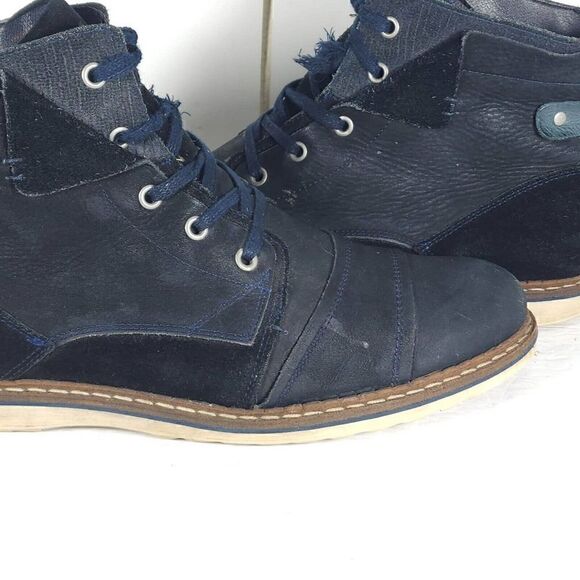Freebird Men\'s Fisk US12 Blue Navy Leather Lace-Up Ankle Chukka Boots main image 9